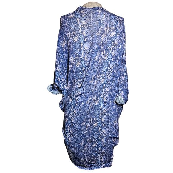 Blue Lightweight Open Knit Cardigan Sweater Size Medium - Picture 2 of 3